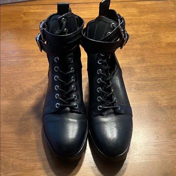 Michael Kors Shoes - Michael Kors Black Lace Up Boots with Matte Finish